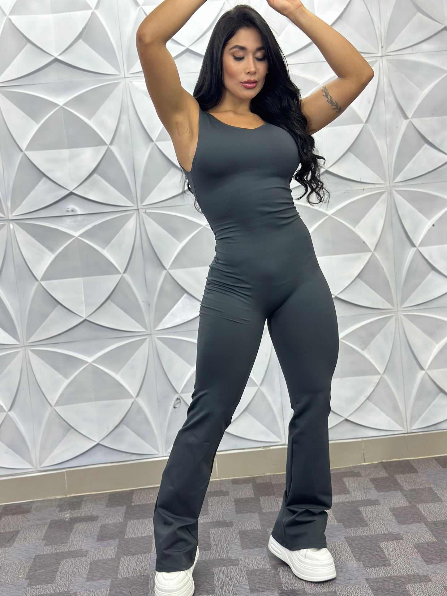 ENTERIZO SIZA PUSH UP BOTA CAMPANA GRIS