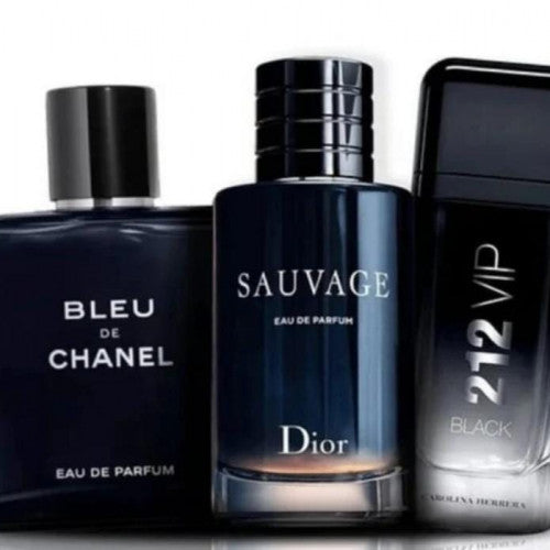 🕶️ Combo 7: Elegancia Absoluta 212 VIP Black, Sauvage y Bleu