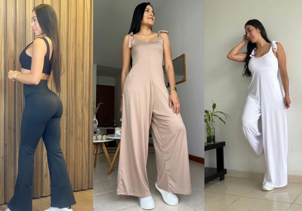 COMBO PANTALON SUPLEX + ENTERIZO PIEL DURZNO CHOCOLATE + ENTERIZO PIEL DURZNO BALNCO